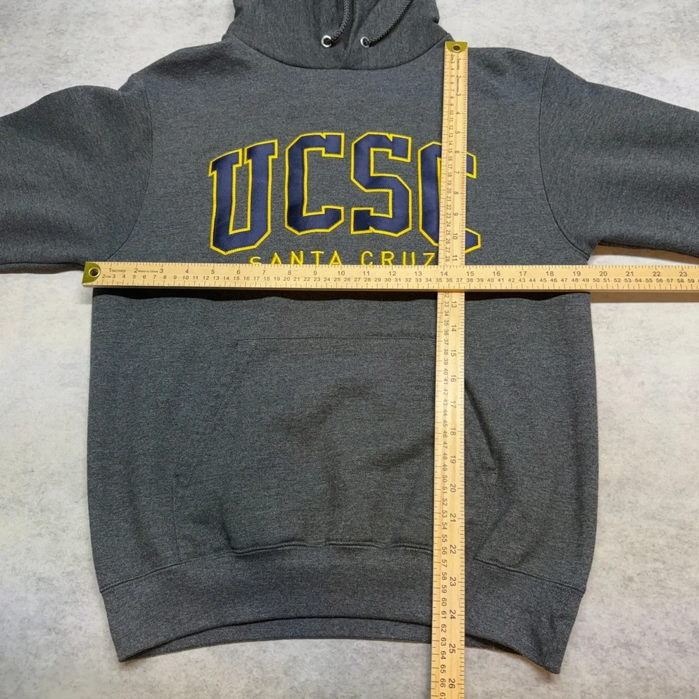 Champion UCSC Santa Cruz Hoodie‎ Mens Small Gray Y2K Collegiate Sweatshirt